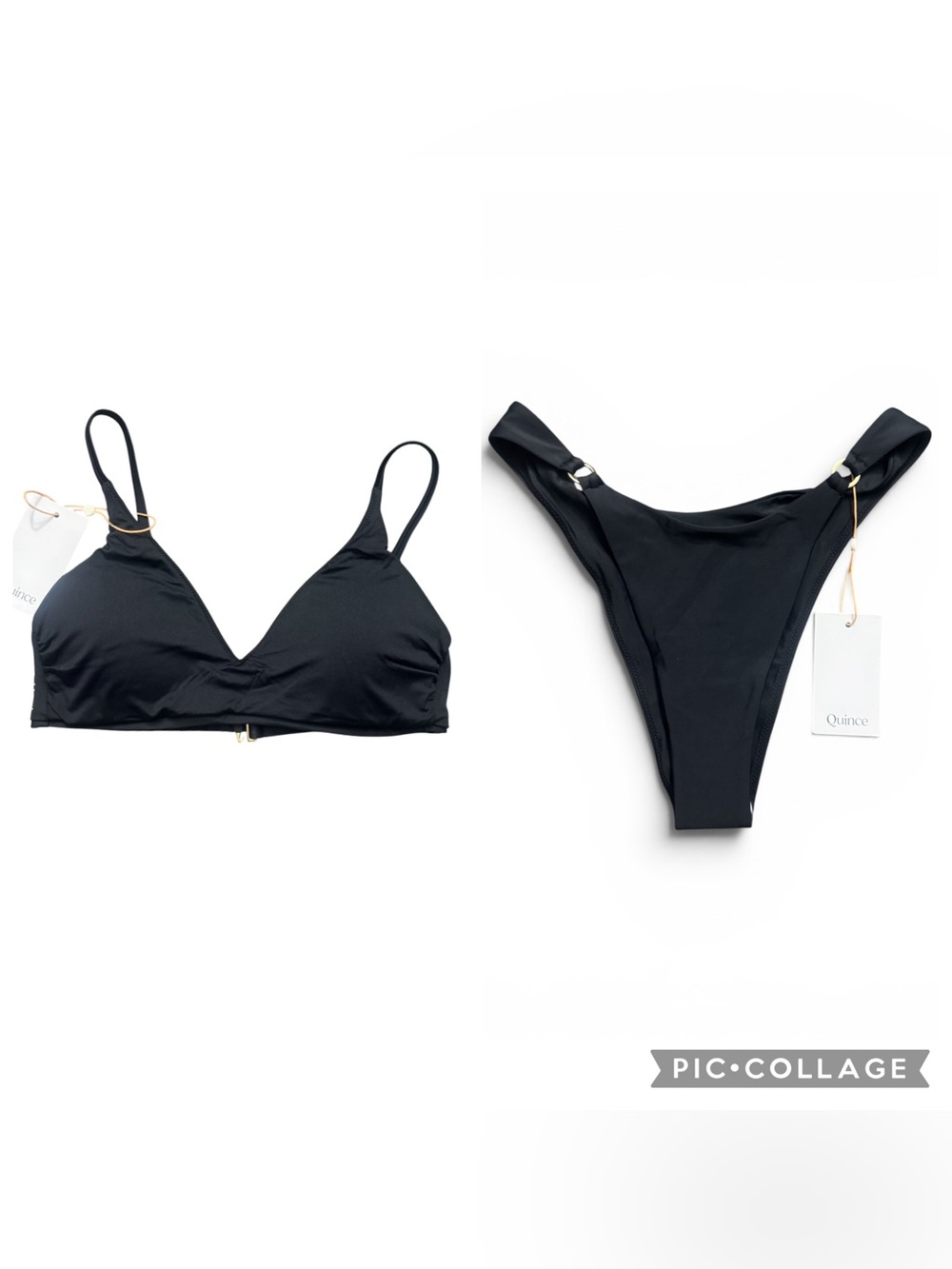 Quince Black Bikini Size Small